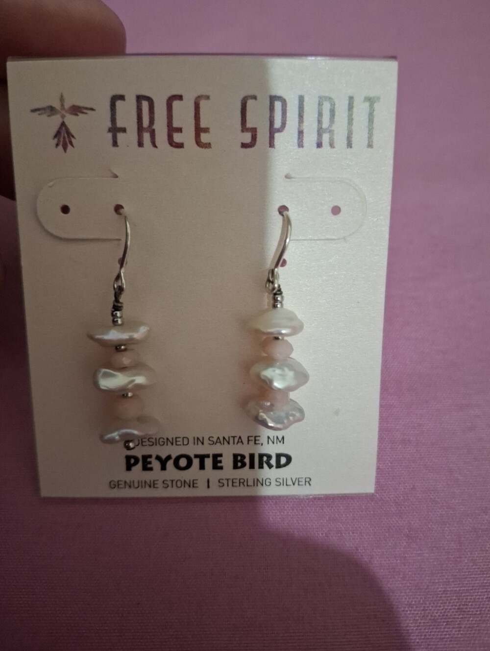 Peyote Bird Free Spirit Sterling Silver Dangle Earrings NEW - Picture 2 of 4